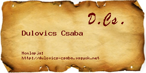 Dulovics Csaba névjegykártya